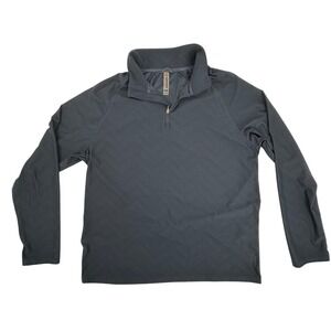 Gerry Men's Dark Blue Herringbone 1/4 Zip Pullover Athletic Shirt Size L